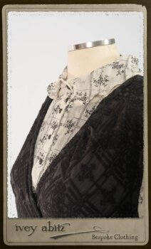 Chomley Frock in Black Embroidered Voile; Truitt Shirt in Black on White Floral Silk Chiffon; Fairholme Frock in Black and White Washed Silk in High Water Length. By Ivey Abitz.