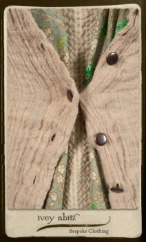 Harrison Shirt Jacket in Picture Book Washed Crinkled Linen; Harrison Frock in Pitcure Book Puckered Stripe Cotton; Blanchefleur Sash in New Day Floral Cotton Voile. By Ivey Abitz.