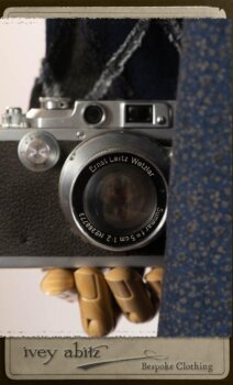 Chevallier Cardigan in Fresh Water Rustic Argyle Knit; Vanetten Frock in Fresh Water Petite Fleur Cotton; Vanetten Sash in Fresh Water Petite Fleur Cotton. By Ivey Abitz.