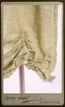 Au Sable Shirt in New Day Floral Cotton Voile; Au Sable Jacket in New Day Washed Crinkled Linen; Au Sable Frock in New Day Washed Linen in High Water Length. By Ivey Abitz.