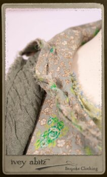 Au Sable Shirt in New Day Floral Cotton Voile; Au Sable Jacket in New Day Washed Crinkled Linen; Au Sable Frock in New Day Washed Linen in High Water Length. By Ivey Abitz.