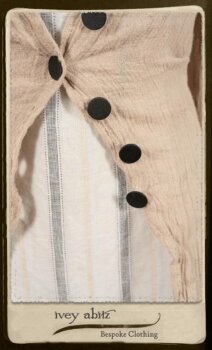 Monceau Duster Coat in Picture Book Washed Crinkled Linen; Fairholme Frock in Black and White Picture Book Stripe in High Water Length. By Ivey Abitz.