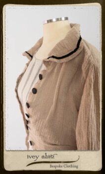 Monceau Duster Coat in Picture Book Washed Crinkled Linen; Fairholme Frock in Black and White Picture Book Stripe in High Water Length. By Ivey Abitz.