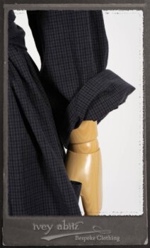 Vanetten Duster Coat in Fresh Water Petite Check Cotton; Blanchefleur Sash in New Sun Washed Linen; Tilbrook Frock in New Sun Washed Linen; Edenshire Frock in New Sun Washed Linen in High Water Length. By Ivey Abitz.