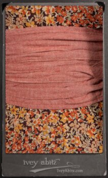 Scattergood Duster Coat in Rosy Washed Crinkled Linen; Crest Frock in New Sun Floral Silk Chiffon in High Water Length; Heraldry Frock in Rosy Washed Stripe Linen in High Water Length; Porte Cochere Sash in Rosy Washed Cotton. By Ivey Abitz.