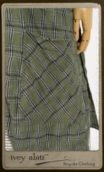 Campanella Overylay in New Day Washed Plaid Gauze; Campanella Frock in New Day Washed Stripe Linen. By Ivey Abitz.