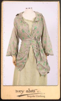 Au Sable Shirt in New Day Floral Cotton Voile; Au Sable Frock in New Day Washed Linen in High Water Length. By Ivey Abitz.