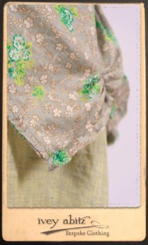 Au Sable Shirt in New Day Floral Cotton Voile; Au Sable Frock in New Day Washed Linen in High Water Length. By Ivey Abitz.