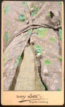 Au Sable Shirt in New Day Floral Cotton Voile; Au Sable Frock in New Day Washed Linen in High Water Length. By Ivey Abitz.