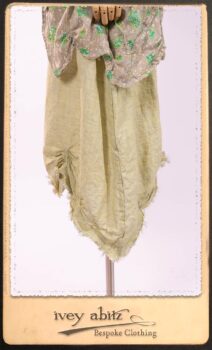 Au Sable Shirt in New Day Floral Cotton Voile; Au Sable Frock in New Day Washed Linen in High Water Length. By Ivey Abitz.