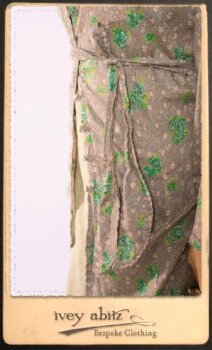 Au Sable Shirt in New Day Floral Cotton Voile; Au Sable Frock in New Day Washed Linen in High Water Length. By Ivey Abitz.