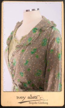 Au Sable Shirt in New Day Floral Cotton Voile; Au Sable Frock in New Day Washed Linen in High Water Length. By Ivey Abitz.