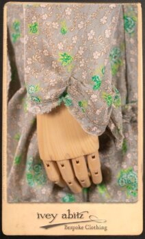 Au Sable Shirt in New Day Floral Cotton Voile; Au Sable Frock in New Day Washed Linen in High Water Length. By Ivey Abitz.