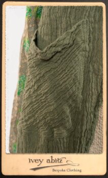 Campanella Duster Coat in New Day Washed Crinkled Linen; Harrison Frock in Picture Book Puckered Stripe Cotton; Blanchefleur Sash in New Day Floral Cotton Voile. By Ivey Abitz.