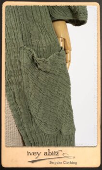 Campanella Duster Coat in New Day Washed Crinkled Linen; Harrison Frock in Picture Book Puckered Stripe Cotton; Blanchefleur Sash in New Day Floral Cotton Voile. By Ivey Abitz.