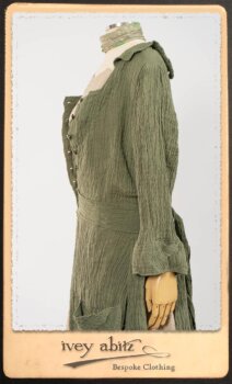 Campanella Duster Coat in New Day Washed Crinkled Linen; Harrison Frock in Picture Book Puckered Stripe Cotton; Blanchefleur Sash in New Day Floral Cotton Voile. By Ivey Abitz.