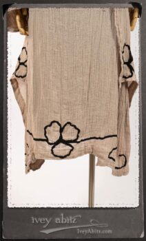 Monceau Duster Coat in Picture Book Washed Crinkled Linen; Monceau Frock in Picture Book Washed Crinkled Linen; Cilla Slip Frock in Signature Black Lightweight Linen Knit with Square Neckline. By Ivey Abitz.