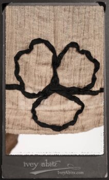 Monceau Duster Coat in Picture Book Washed Crinkled Linen; Monceau Frock in Picture Book Washed Crinkled Linen; Cilla Slip Frock in Signature Black Lightweight Linen Knit with Square Neckline. By Ivey Abitz.