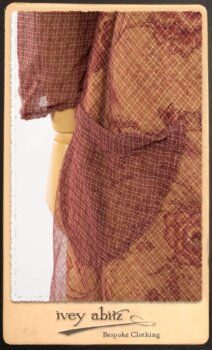 Lorrilard Dress in Rosy Argyle Netting; Scattergood Frock in Rosy Floral Linen. By Ivey Abitz.