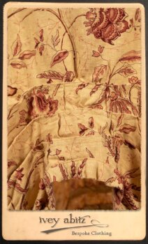 Lorrilard Dress in Rosy Argyle Netting; Scattergood Frock in Rosy Floral Linen. By Ivey Abitz.