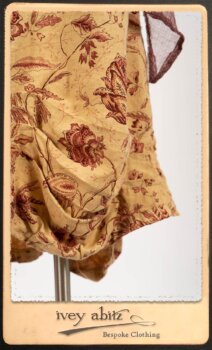 Lorrilard Dress in Rosy Argyle Netting; Scattergood Frock in Rosy Floral Linen. By Ivey Abitz.