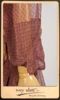 Lorrilard Dress in Rosy Argyle Netting; Scattergood Frock in Rosy Floral Linen. By Ivey Abitz.