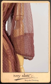 Lorrilard Dress in Rosy Argyle Netting; Scattergood Frock in Rosy Floral Linen. By Ivey Abitz.