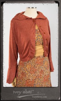 Crest Jacket in New Sun Softest Knit; Blanchefleur Sash in New Sun Washed Linen; Crest Frock in New Sun Floral Silk Chiffon in High Water Length; Edenshire Frock in New Sun Washed Linen in High Water Length. By Ivey Abitz.