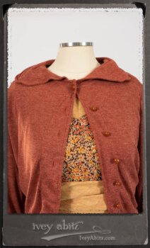 Crest Jacket in New Sun Softest Knit; Blanchefleur Sash in New Sun Washed Linen; Crest Frock in New Sun Floral Silk Chiffon in High Water Length; Edenshire Frock in New Sun Washed Linen in High Water Length. By Ivey Abitz.