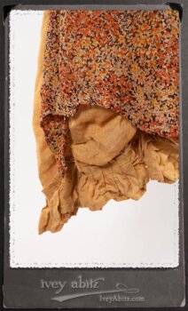 Crest Jacket in New Sun Softest Knit; Blanchefleur Sash in New Sun Washed Linen; Crest Frock in New Sun Floral Silk Chiffon in High Water Length; Edenshire Frock in New Sun Washed Linen in High Water Length. By Ivey Abitz.