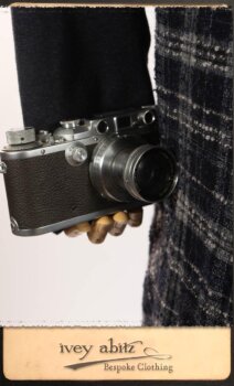 Highlands Frock in Fresh Water Wispy Plaid; Elliot Dress in Fresh Water Melange Knit; Highlands Skirt in Fresh Water Argyle Netting. By Ivey Abitz.