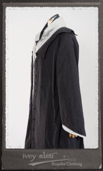 Vanetten Duster Coat in Fresh Water Petite Check Cotton; Highlands Shirt in Fresh Water Puckered Stripe Cotton; Cloitaire Sash in Fresh Water Argyle Netting; Cilla Slip Frock in Fresh Water Melange Knit; Highlands Skirt in Fresh Water Argyle Netting. By Ivey Abitz.