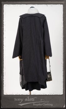 Vanetten Duster Coat in Fresh Water Petite Check Cotton; Highlands Shirt in Fresh Water Puckered Stripe Cotton; Cloitaire Sash in Fresh Water Argyle Netting; Cilla Slip Frock in Fresh Water Melange Knit; Highlands Skirt in Fresh Water Argyle Netting. By Ivey Abitz.