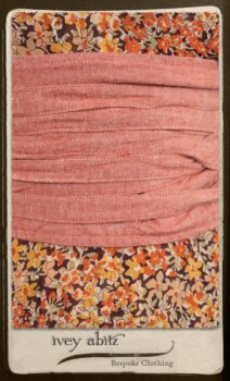 Crest Frock in New Sun Floral Silk Chiffon in High Water Length; Porte Cochere Sash in Rosy Washed Cotton; Heraldry Frock in Rosy Washed Stripe Linen in High Water Length. By Ivey Abitz.