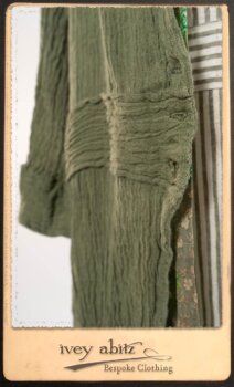 Campanella Duster Coat in New Day Washed Crinkled Linen; Blanchefleur Sash in New Day Floral Voile; Campanella Frock in New Day Washed Stripe Linen. By Ivey Abitz.