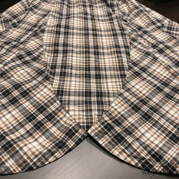 Addy Frock in Black and White Picture Book Plaid