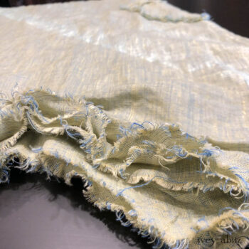 Au Sable Frock in New Day Washed Linen, detail view of bottom hem.