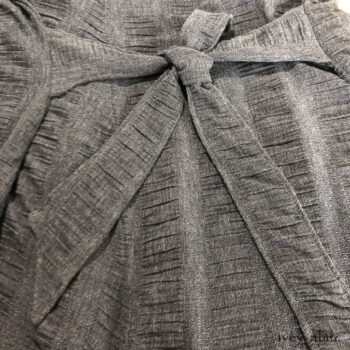 Highlands Duster Coat in Tintype Puckered Stripe Weave. Detailed back view.