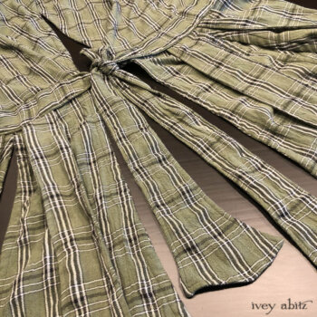 Campanella Overlay in New Day Washed Plaid Gauze. Back view.