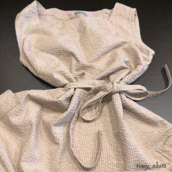 Harrison Frock in Picture Book Puckered Stripe Cotton