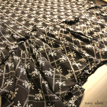 Fairholme Frock in Black and White Washed Silk