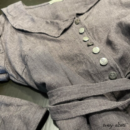 Detail view of a Chevallier Duster Coat.