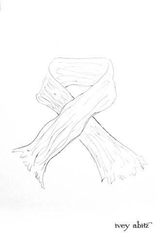 Trails End Scarf Drawing
