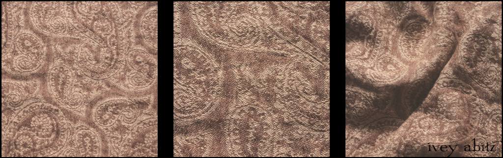 Description: A glorious yarn dyed dance of movement within this lovely design. Look closely, and you'll see petite paisley designs woven right into the weave. A mix of Antique Parchment and a lighter version of our First Edition (Brown) hues. Ideal for a vest or shorter layering jacket to add a bit of texture and visual delight amidst everyday solid hued weaves. Content: 100 percent linen. Four season weave.Care: Simply hand wash or put through machine delicate cycle in cold water with a plant based detergent. We suggest using an natural fabric softener to maintain the softness we have washed into it. Tumble dry on extra-low heat with our artisan wool dryer balls to keep the relaxed effect that is featured in the Look Book. An Ivey Abitz fabric.
