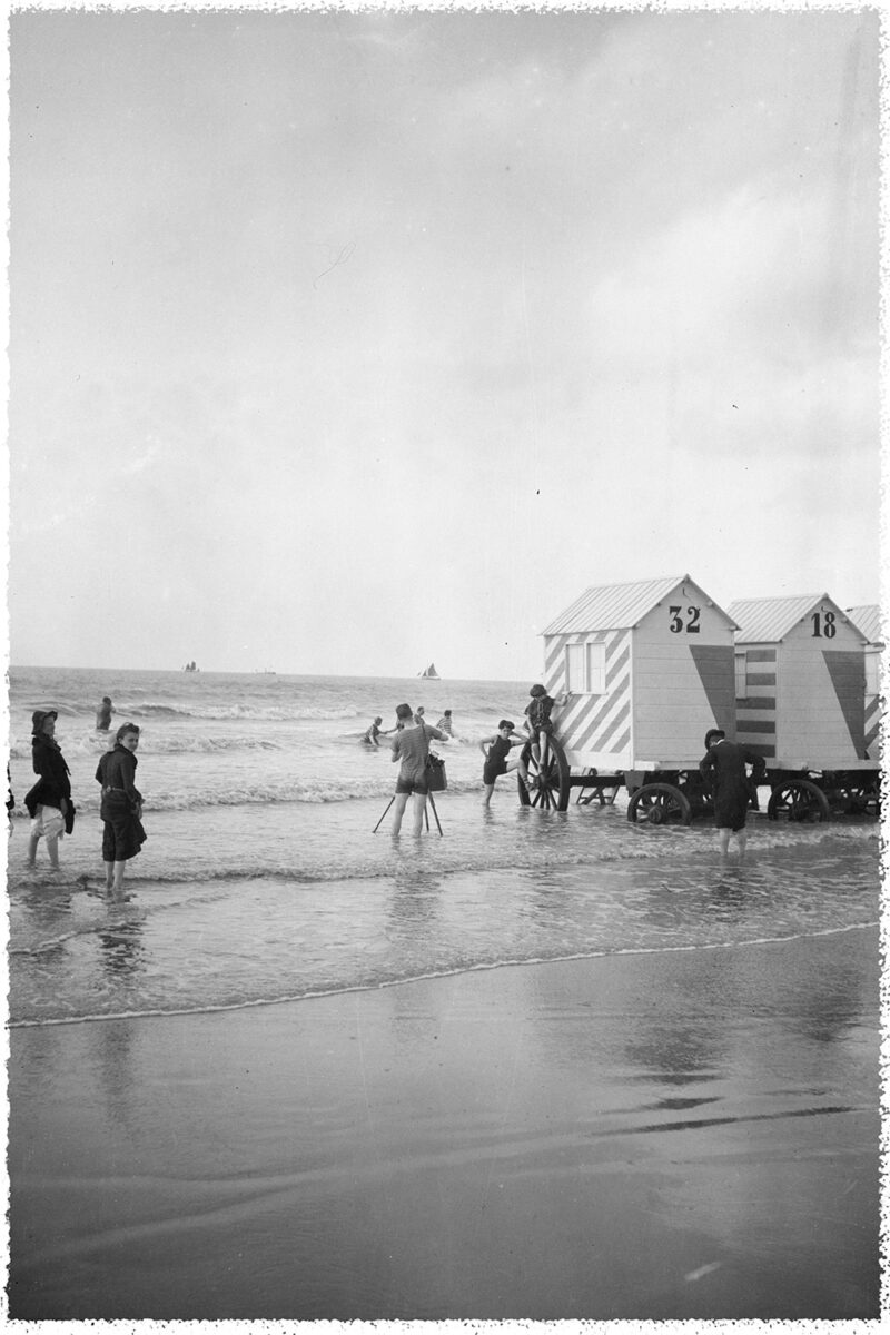 European Beach by Arnold Genthe, circa 1920. photographing a portrait with a 4x5 camera on the beach circa 1916. European Beach by Arnold Genthe, circa 1920.