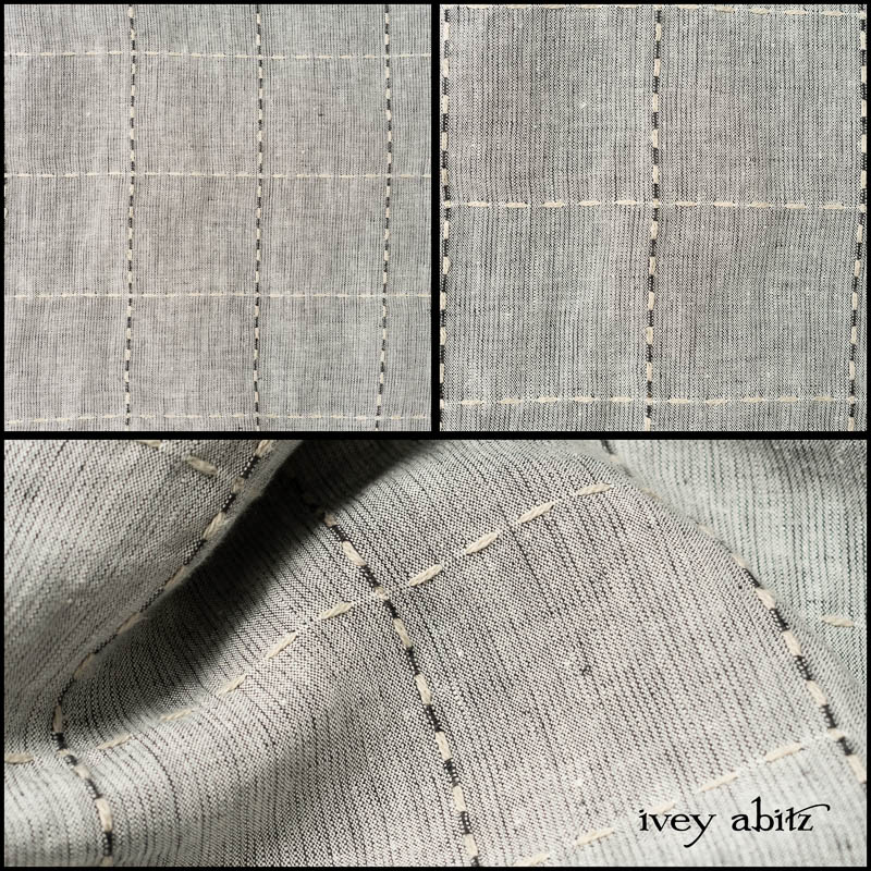 Beacon Black Embroidered Plaid on Petite Stripe