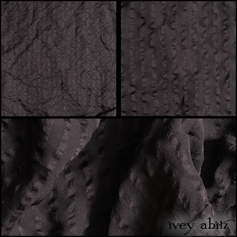 Beacon Black Stripe Twill Silk