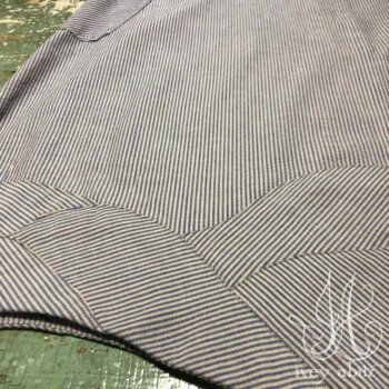 Grasmere Frock in Sand and Sky Washed Seersucker