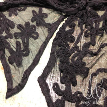 Wildefield Frock in Black Floral Netted Lace