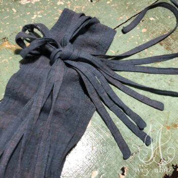 Porte Cochere Sash in Blue Skies Washed Plaid Linen